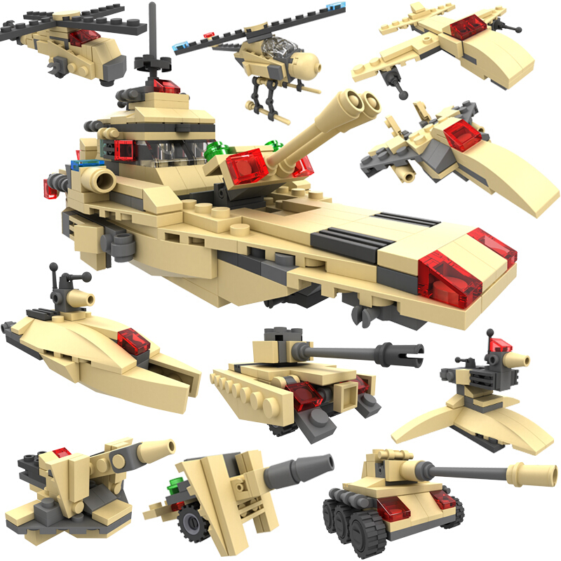 积高 COGO 积木玩具 军事航空母舰模型部队塑料拼装儿童益智男孩立体拼插