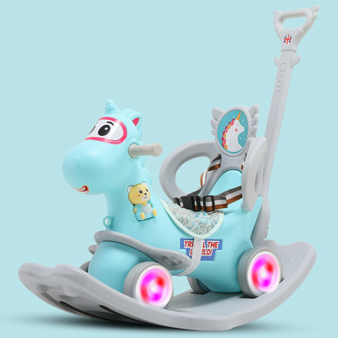 儿童木马摇摇马两用塑料带音乐婴儿玩具儿童玩具车小男孩女孩