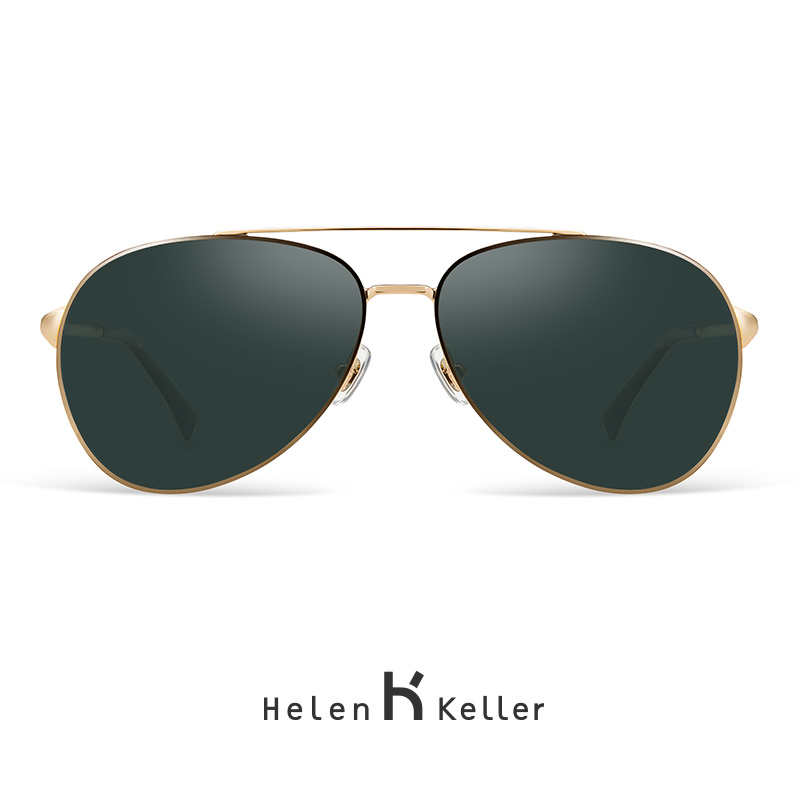 海伦卡勒新款飞行员墨镜户外个性潮流太阳镜定制近视开车眼镜H8765