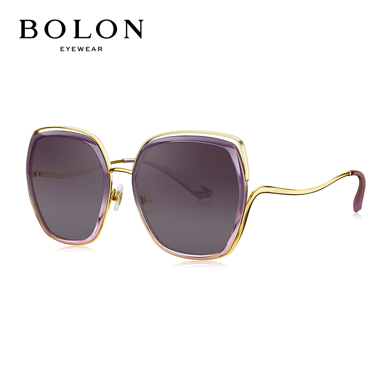 暴龙BOLON太阳镜新款女款时尚眼镜多边形框墨镜