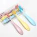 儿童软毛牙刷 马卡龙素色 2-6岁软毛三支装牙刷 宝宝软毛素色牙刷