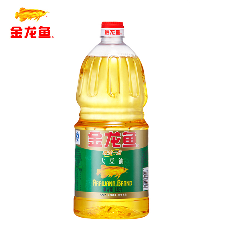 金龙鱼精炼一级大豆油1.8L/瓶 大豆 食用油