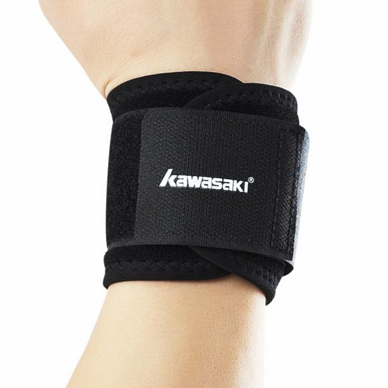 Kawasaki/川崎 羽毛球专业运动护腕男女款防扭伤健身篮球跑步护具 长护腕KF-3106黑色