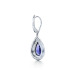 Tiffany&Co./蒂芙尼 镶嵌坦桑石及钻石水滴耳环