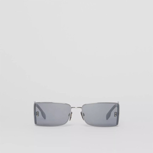 博柏利/Burberry 「B」镜片装饰矩形框太阳眼镜