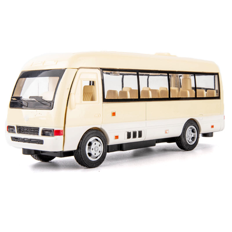 仿真丰田考斯特巴士男孩合金公交玩具车儿童公共汽车巴士汽车模型