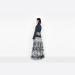 迪奥/Dior 蓝色和白色热带风情半身裙
