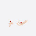 迪奥/Dior 玫瑰金镶红宝石耳环
