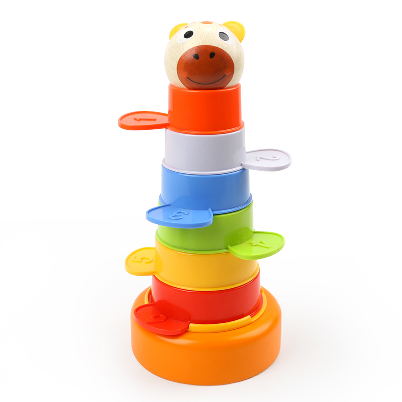 特宝儿topbright 动物套杯叠叠高 宝宝婴儿益智玩具 男孩女孩儿童益智游戏