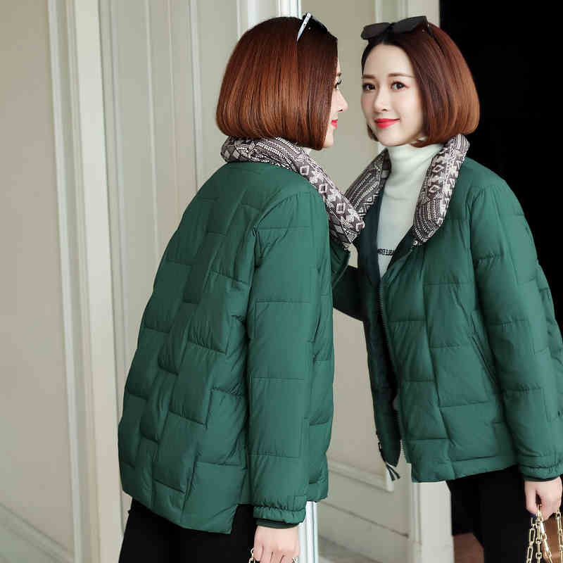 冬季新款时尚百搭妈妈装棉服韩版修身简约30岁40棉袄女中年50