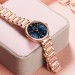石英女表潮流时尚蓝色个性简约钢带非机械表正品手表女8601