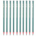 晨光2B六角木杆铅笔 学生经典绿杆考试涂卡铅笔 美术素描绘图木质铅笔 10支装AWP35715