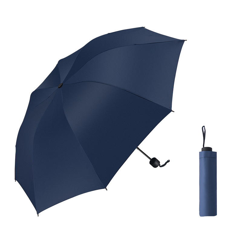 【优品汇】纯色晴雨伞两用 折叠黑胶防晒遮阳太阳伞 ZK066	