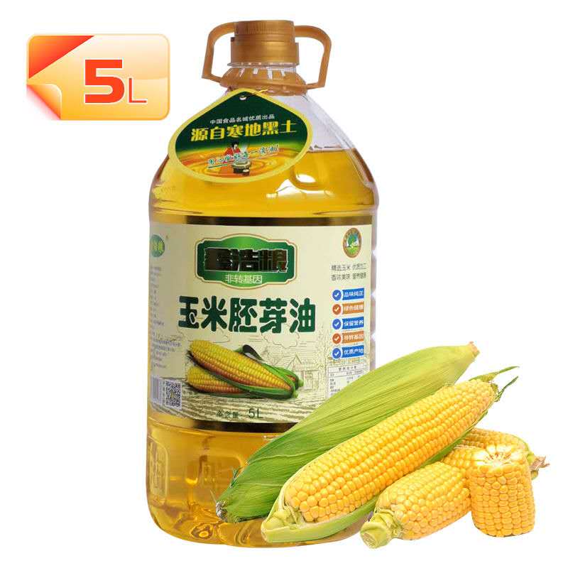 纯正香玉米油5升 一级压榨玉米油 非转基因玉米油 玉米胚芽食用油 