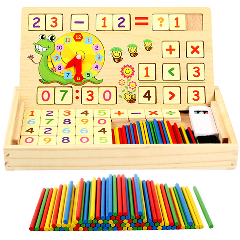 乐缔数数棒儿童玩具 早教教具学具盒 计数棒木质益智玩具