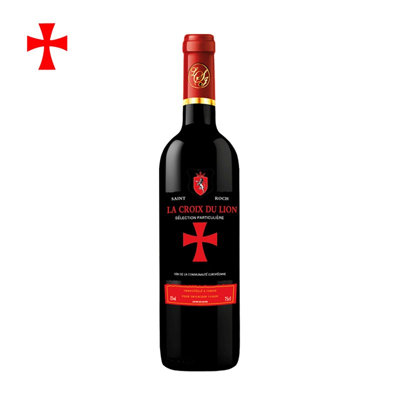 圣洛克法国  红酒十字雄狮 黑标 干红葡萄酒 12° 750ml