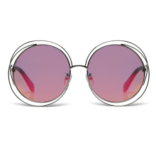 帕莎 新款女士 复古彩膜 时尚经典太阳眼镜浪漫粉-J6652-J10-1