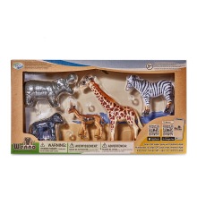 儿童仿真动物模型长颈鹿河马大猩猩非洲瞪羚斑马塑胶玩具