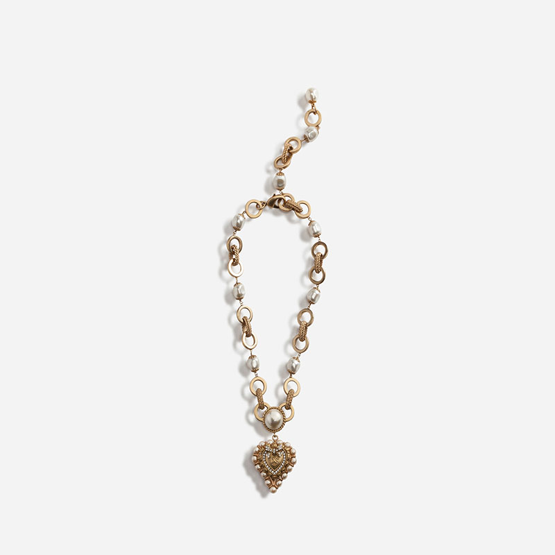 杜嘉班纳/Dolce&Gabbana 珍珠与圣心装饰元素短款项链