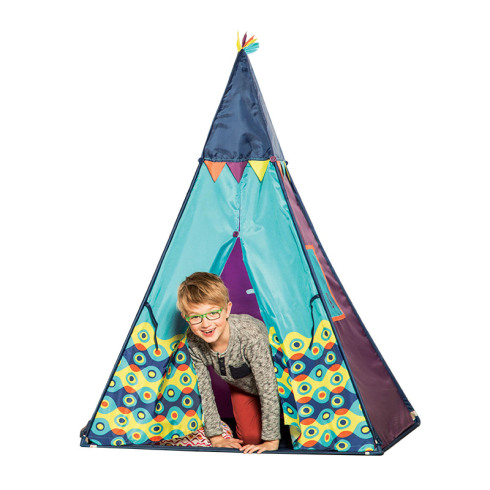 比乐B.Toys游戏屋户外玩具男女孩儿童发光炫彩灯光大海蓝印第安帐篷