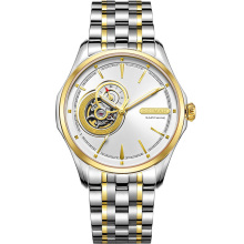 男士镂空透底钢带皮带全自动机械腕表商务时尚经典优雅男表手表8105M 