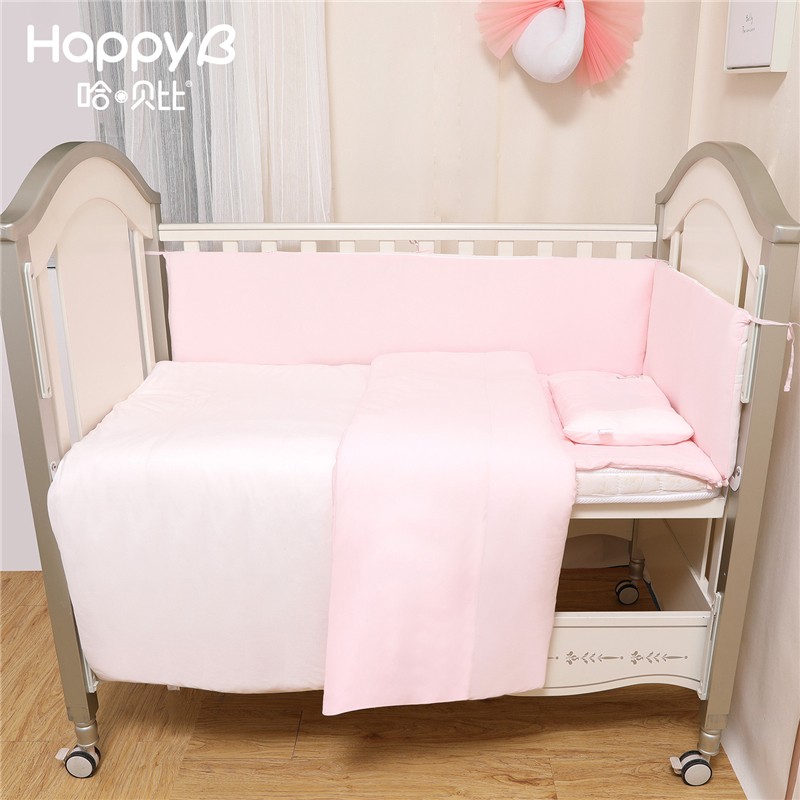 哈贝比床品五件套婴儿床上用品被套被芯枕套可拆洗被子枕头套件