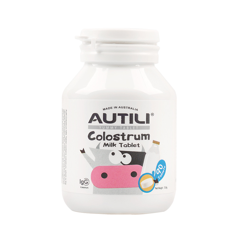 AUTILI澳特力 澳洲牛初乳咀嚼片含免疫球蛋白高钙奶片 90片